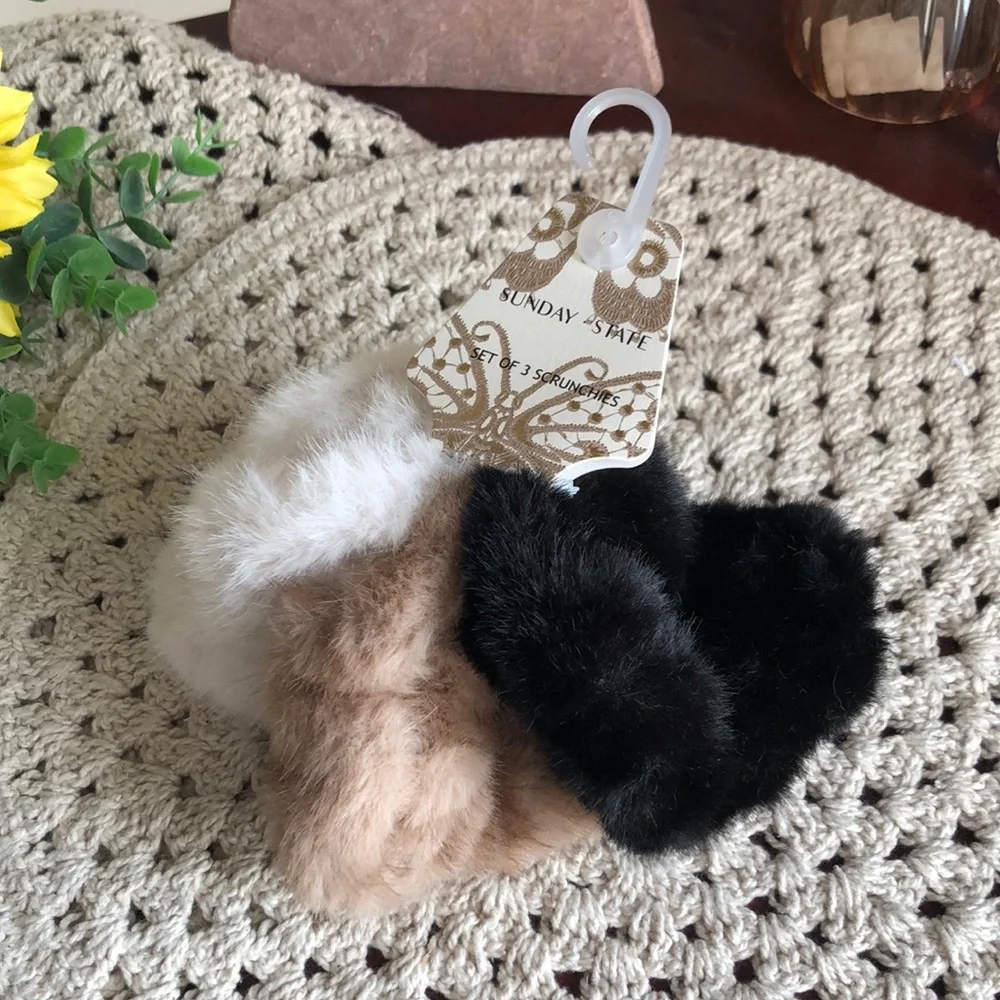 Faux Fur Scrunchies